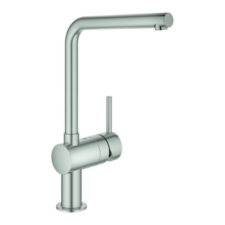 Grohe Spültisch-Einhebelmischer Minta supersteel, schwenkbarer L-Auslauf