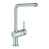 Grohe Spültisch-Einhebelmischer Minta supersteel, schwenkbarer L-Auslauf