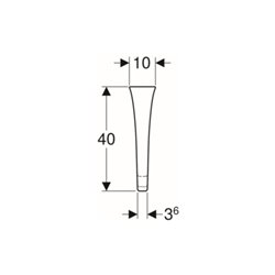 Geberit Urinal-Trennwand weiß, 10x70x40cm, mit Befestigung