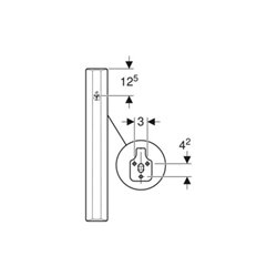 Geberit Urinal-Trennwand weiß, 10x70x40cm, mit Befestigung