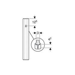 Geberit Urinal-Trennwand weiß, 10x70x40cm, mit Befestigung