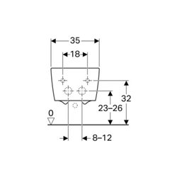 Geberit Wand-Bidet iCon Square geschlossene Form, mit Überlauf, weiß