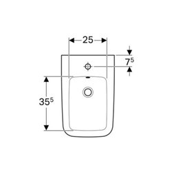 Geberit Wand-Bidet iCon Square geschlossene Form, mit Überlauf, weiß