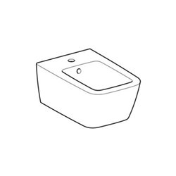 Geberit Wand-Bidet iCon Square geschlossene Form, mit Überlauf, weiß