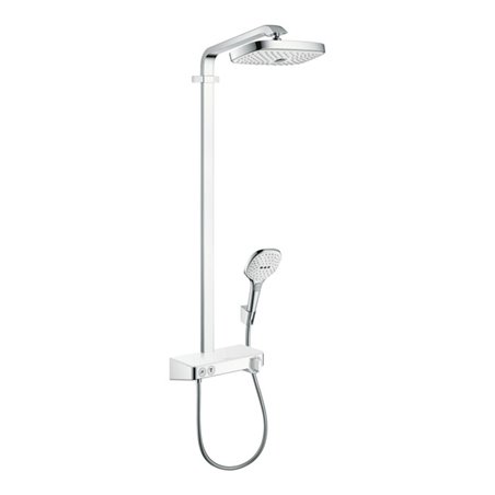 hansgrohe Showerpipe Raindance Select E mit Thermostat, 2jet, weiß/chrom