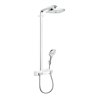 hansgrohe Showerpipe Raindance Select E mit Thermostat, 2jet, weiß/chrom