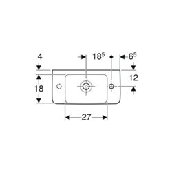 Geberit Handwaschbecken Renova Compact 50x25cm, m Hahnl. re, mit Überlauf, weiß