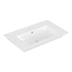 V&B Möbelwaschtisch VENTICELLO 80x50cm, m HL, mit Überlauf, weiß C-plus