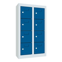 Pavoy Kleinfachschrank, 815x460x200 mm, 8 Fächer, RAL 7035/5010