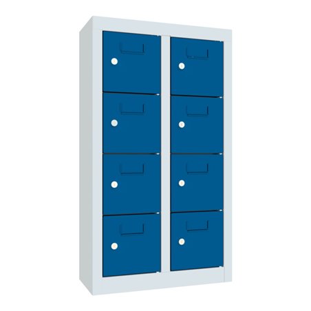 Pavoy Kleinfachschrank, 815x460x200 mm, 8 Fächer, RAL 7035/5010