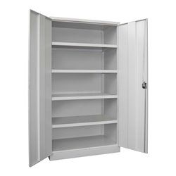 Pavoy Schwerlastschrank 1950x1040x630, 4 Fachböden a 120 kg Traglast, RAL 7035