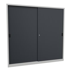 Pavoy Schiebetürenschrank, 1950x2000x500 mm, 8 Böden verzinkt, RAL 7035/7016