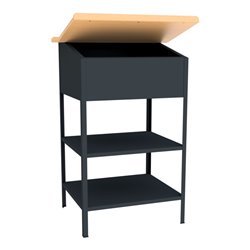 Pavoy Stehpult offen, 1200x700x600 mm, RAL 7016