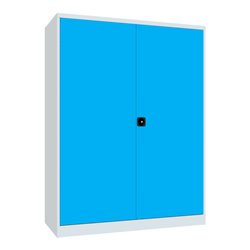 Pavoy Schwerlastschrank 1950x1470x630, Trennwand, 8 Fachböden a 120 kg, RAL 7035/5012