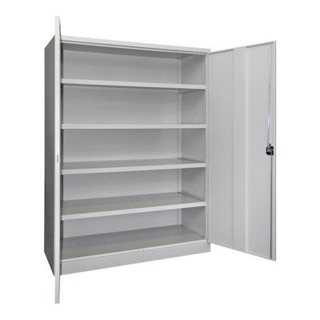 Pavoy Schwerlastschrank 1950x1470x630 Großraum, 4 Fachböden a 120 kg, RAL 7035