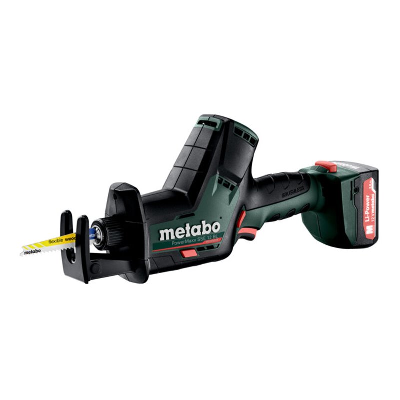 Metabo Akku-Säbelsäge PowerMaxx SSE 12 BL metaBOX 145 12V 2x2Ah Li-Power + SC 30