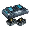 Makita Power Source Kit Li 18V 2x 6Ah Akkus + Doppelladegerät