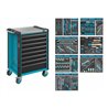 HAZET Werkstattwagen Assistent 179NX-8/244 Schubladen flach: 7 x 81 x 522 x 398 mm Schubladen hoch: 1 x 166 x 522 x 398 mm 244 t