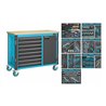 HAZET Fahrbare Werkbank 179NW-8/244 Schubladen flach: 8 x 81 x 522 x 398 mm 244 teilig