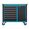 HAZET Fahrbare Werkbank 179NW-8/244 Schubladen flach: 8 x 81 x 522 x 398 mm 244 teilig