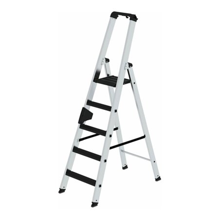 MUNK Aluminium -Stehleiter 250kg einseitig clip-step R13 5 St.