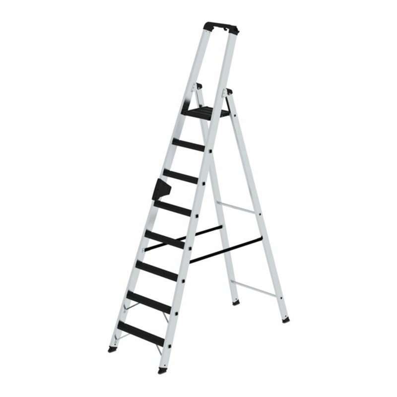 MUNK Aluminium -Stehleiter 250kg einseitig clip-step R13 8 St.