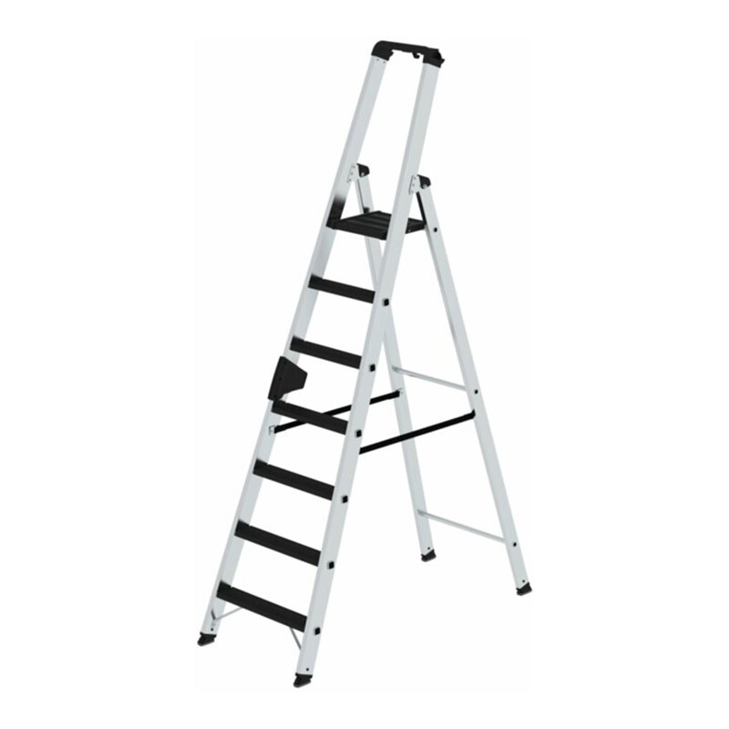 MUNK Aluminium -Stehleiter 250kg einseitig clip-step R13 7 St.