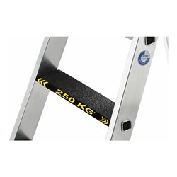 MUNK Aluminium -Stehleiter 250kg einseitig clip-step R13 6 St.
