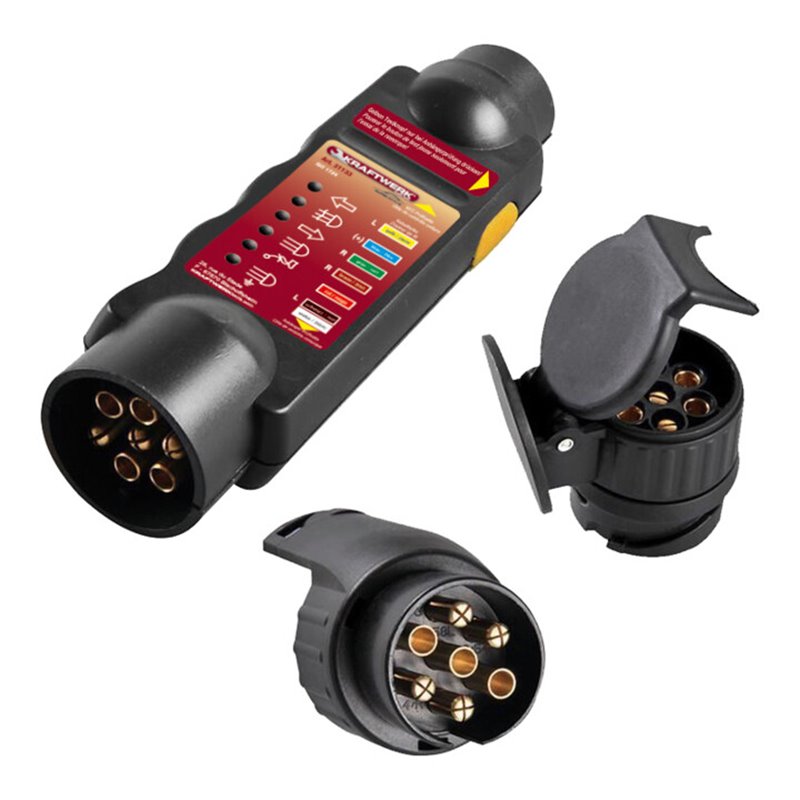 Kraftwerk Prüfgerät für Anhängersteckd. 7/13 polig