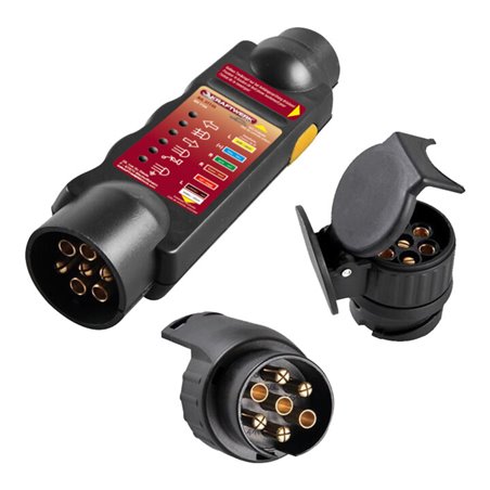 Kraftwerk Prüfgerät für Anhängersteckd. 7/13 polig