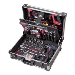 Kraftwerk Kraftwerk 3949 AluPro Werkzeugkoffer mit BOSCH Akku-Schrauber 264-tlg.