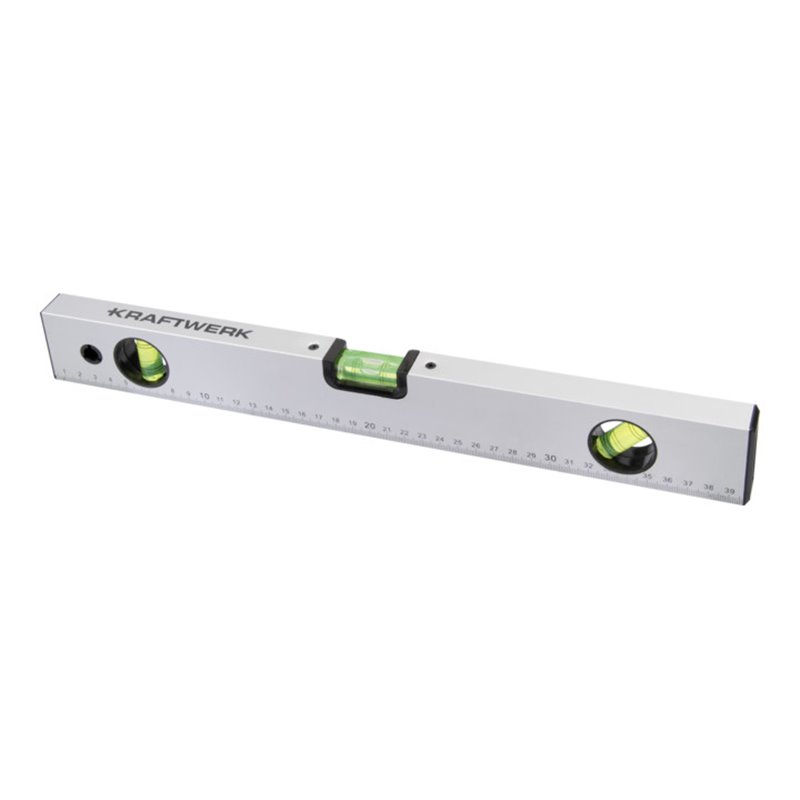 Kraftwerk Alu-Hohlprofil-Wasserwaage 400mm 2 Libellen