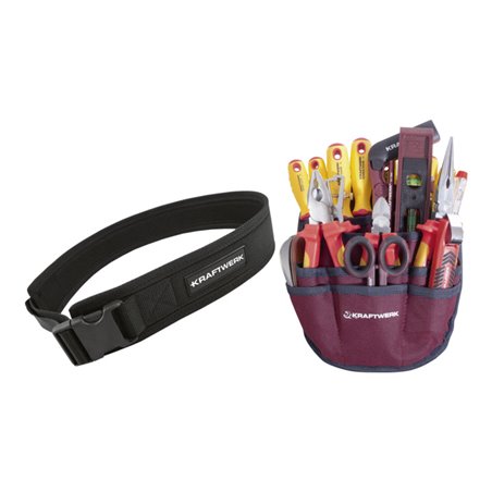 Kraftwerk Elektriker-Werkzeugtasche & Gürtel, Kraftwerk  20-teilig