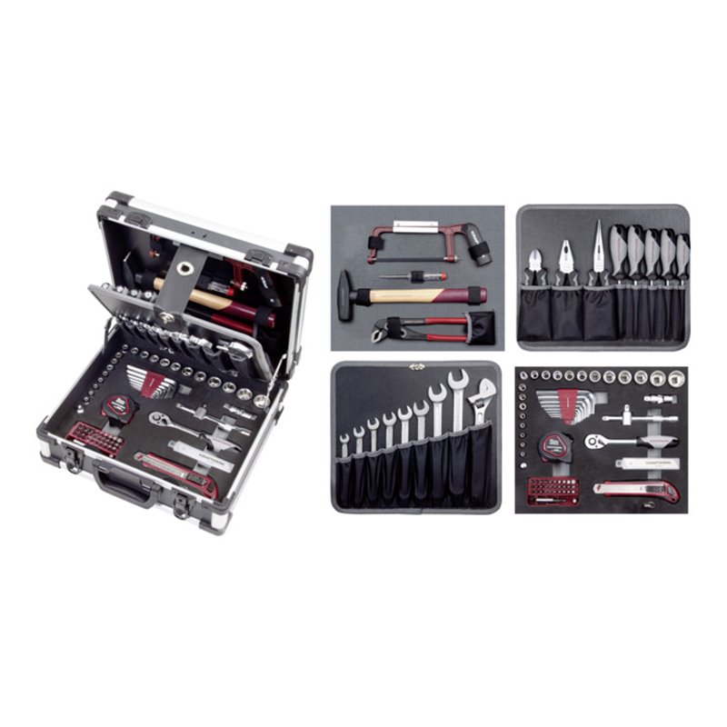 Kraftwerk Werkzeugkoffer B143, 1/4'+ 3/8', 102-tlg.
