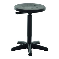 STIER Arbeitshocker mit Gleitern Sitzhöhe 440-630mm PU-Sitz