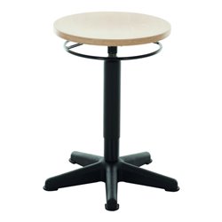 STIER Arbeitshocker mit Gleitern Sitzhöhe 440-630mm Buche natur