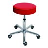 STIER Drehhocker mit Rollen Sitzhöhe 540-720mm Kunstleder gepolstert Rot
