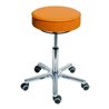STIER Drehhocker mit Rollen Sitzhöhe 540-720mm Kunstleder gepolstert Gelb