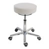 STIER Drehhocker mit Rollen Sitzhöhe 540-720mm Kunstleder gepolstert Weiß