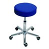 STIER Drehhocker mit Rollen Sitzhöhe 540-720mm Kunstleder gepolstert Dunkelblau