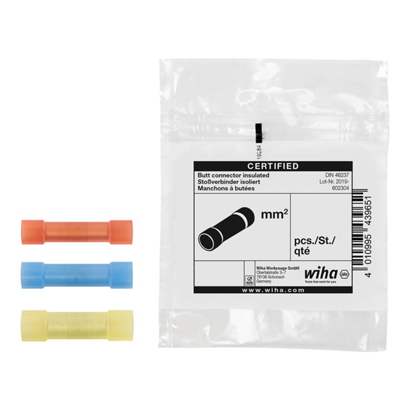 Wiha Stoßverbinder isoliert nach DIN Nenngröße 1,5-2,5 mm