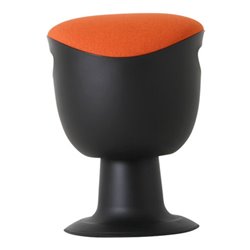 STIER Multibeweglicher Drehhocker mit Tellerfuß Sitzhöhe 465-585mm Polster Orange