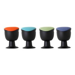 STIER Multibeweglicher Drehhocker mit Tellerfuß Sitzhöhe 465-585mm Polster Orange