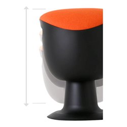 STIER Multibeweglicher Drehhocker mit Tellerfuß Sitzhöhe 465-585mm Polster Orange