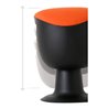 STIER Multibeweglicher Drehhocker mit Tellerfuß Sitzhöhe 465-585mm Polster Orange