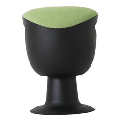 STIER Multibeweglicher Drehhocker mit Tellerfuß Sitzhöhe 465-585mm Polster Grün