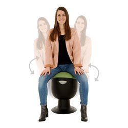 STIER Multibeweglicher Drehhocker mit Tellerfuß Sitzhöhe 465-585mm Polster Türkis