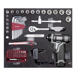 Kraftwerk Werkzeugkoffer B152, mit Akkuschrauber, 103-teilig