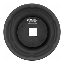HAZET Ölfilter-Schlüssel 2169-76B Vierkant hohl 12,5 mm (1/2 Zoll) Rillenprofil