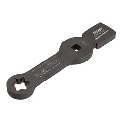 HAZET Schlag-Ringschlüssel (Doppelsechskant) mit 2 Schlagflächen 2784SR-1 Vierkant hohl 12,5 mm (1/2 Zoll) Rillenprofil